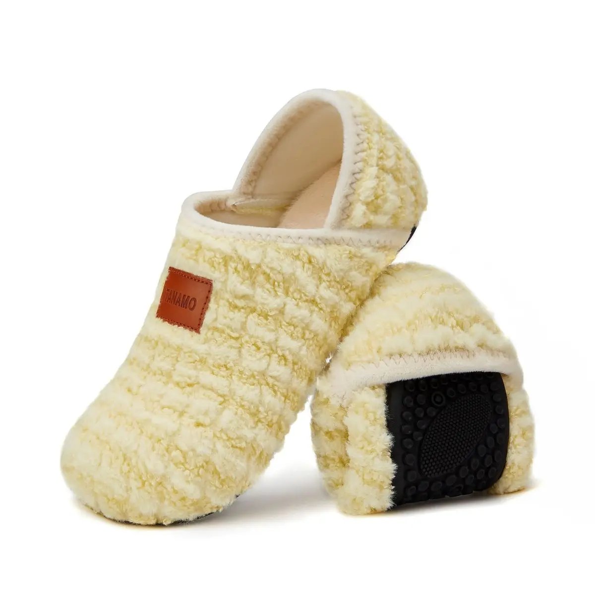 House Slippers for Women Men Indoor Barefoot Slippers Socks Furry Slip on House Shoes Cozy Comfy Slippers for Home Bedroom Travel Yoga - Love Salve